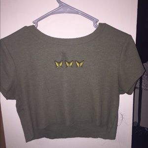 Butterfly crop top